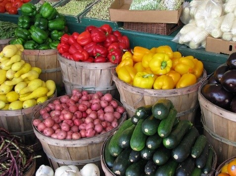 Shop for local produce at the farmer's markets image and link